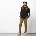Vans Woodland Hooded Two-fer T-shirt (black Camo)