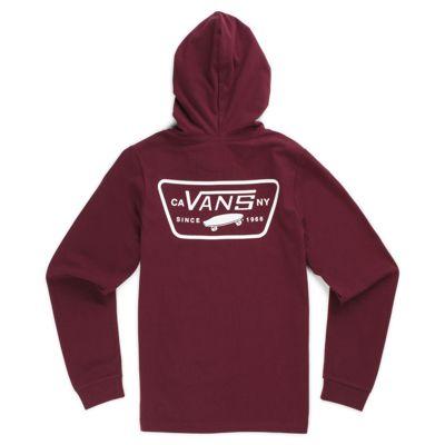 Vans Boys Van Doren Hooded Long Sleeve T-shirt (port Royale/full Patch)