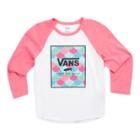 Vans Girls Vansmaid Scales Raglan (white/strawberry Pink)