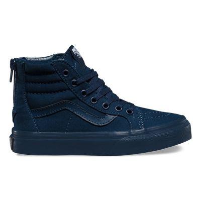 Vans Kids Mono Sk8-hi Zip (dress Blues)