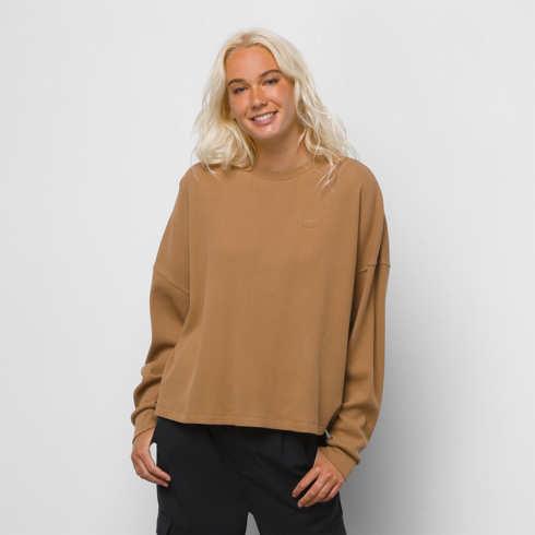 Vans Waffle Long Sleeve Boxy Crew Thermal (toasted Coconut)