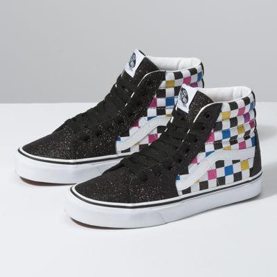Vans Glitter Checkerboard Sk8-hi (black/true White)