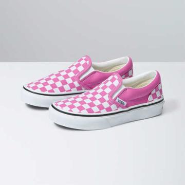 Vans Kids Checkerboard Classic Slip-on (color Theory Checkerboard Fiji Flower)