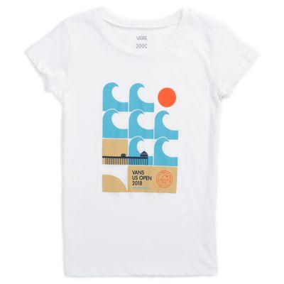 Vans Girls 2018 Vuso Poster Basic Short Sleeve T-shirt (white)