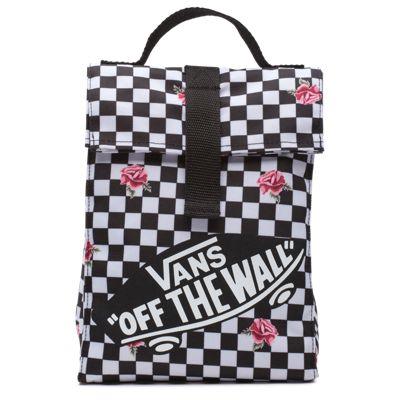 Black White Racing and Checkered Pattern Lunch Bag Insulated Lunch Box  Cooler
