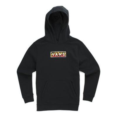 Vans Boys Easy Box Fill Pullover Hoodie (black/flames)