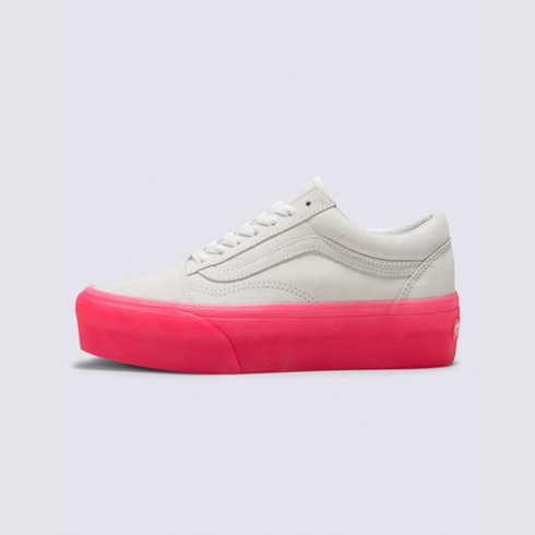 Vans Old Skool Stackform Shoe (suede Blanc De Blanc/pink)