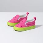 Vans Toddler Watermelon Slip-on V (carmine Rose/lime Green)