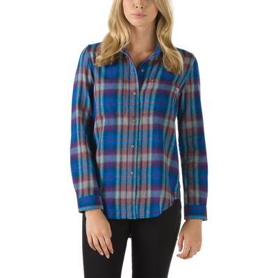 Vans Adolescence Flannel (nautical Blue) Womens T-shirts