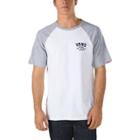 Vans Flockup Ss Raglan T-shirt (white/athletic Heather)