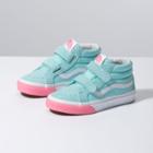 Vans Kids Color Block Sk8-mid Reissue V (blue Tint/strawberry Pink)