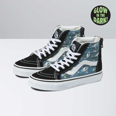 Vans Kids Cosmic Glow Sk8-hi Zip Shoe (multi)