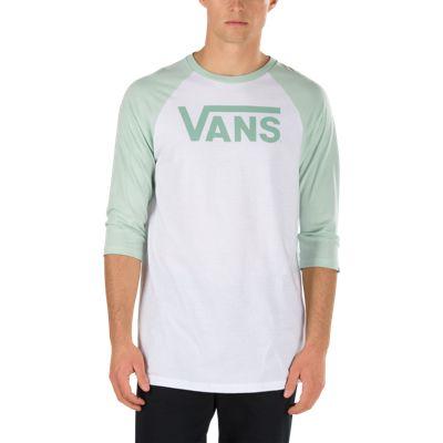 Vans Classic Baseball Tee (white-split Green)