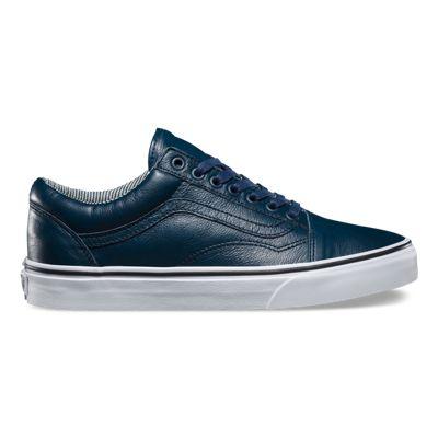 Vans Mens Shoes Skate Shoes Mens Shoes Mens Sandals Leather Old Skool (dress Blues/stripes)