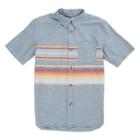 Vans Boys Wensley Buttondown Shirt (blue Mirage Rockaway Stripe)