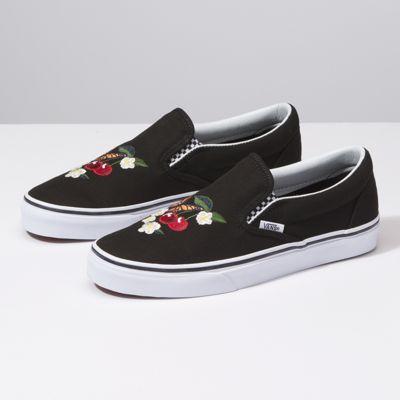 Vans Checker Floral Classics Slip On (black)