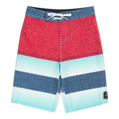 Vans Boys Era Boardshort (racing Red Vertex Stripe)