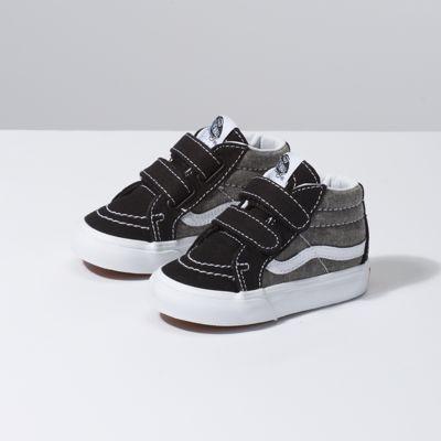 Vans Toddler Chambray Sk8-mid Reissue V (canvas Black/true White)