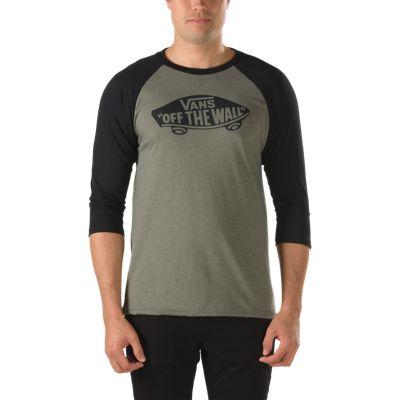 Vans Otw Raglan Baseball Tee (heather Olive/black) Mens T-shirts