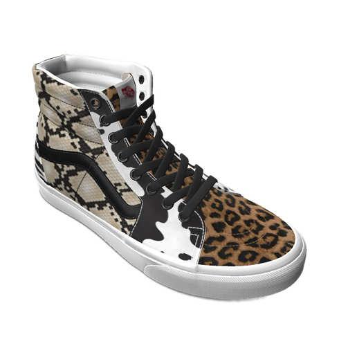 Vans Customs Cow Print Comfycush Sk8-hi (customs)