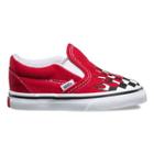 Vans Toddler Checker Flame Slip-on (racing Red True White)