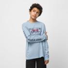 Vans Kids Sk8 Lock Up Long Sleeve T-shirt (ashley Blue)