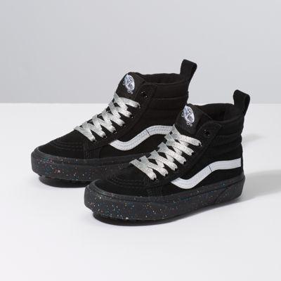 Vans Kids Sk8-hi Mte (glitter Sidewall/black)