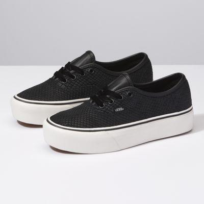 Vans Leather Authentic Platform 2 0 (snake/black)