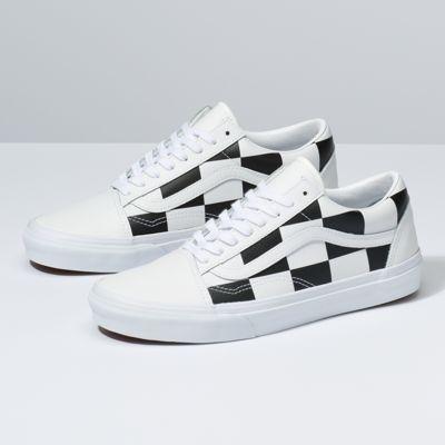 Vans Leather Check Old Skool (true White/black)