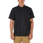 Vans Gilbert Crockett Stripe Buttondown Shirt (black-frost Grey)