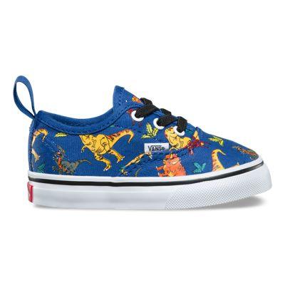 Vans Toddler Dinosaur Authentic Elastic Lace (multi/true White)