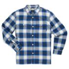 Vans Boys Loomis Flannel Sherpa Shirt (natural/dress Blues)