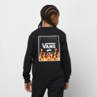 Vans Kids Print Box Back Long Sleeve T-shirt (black/black/white)