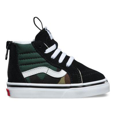 Vans Toddler Woodland Camo Sk8-hi Zip (black Woodland)