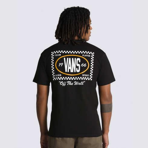 Vans Team Player Checkerboard T-shirt (black/old Gold)
