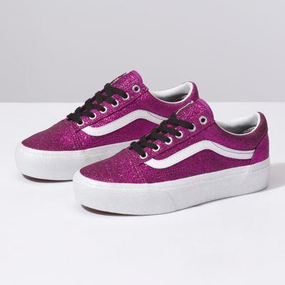 Vans Glitter Old Skool Platform (wild Aster/true White)