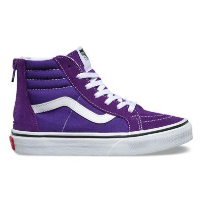 Vans Kids Sk8-hi Zip (heliotrope True White)
