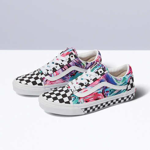 Vans Customs Brush Strokes Checkerboard Old Skool (customs)