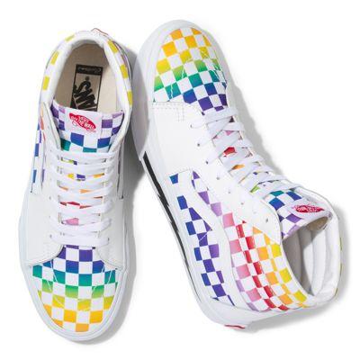 Vans Customs Rainbow Checkerboard Sk8-hi (customs)