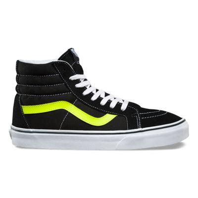 Vans Neon Leather Sk8-hi Reissue (black/neon Yellow)