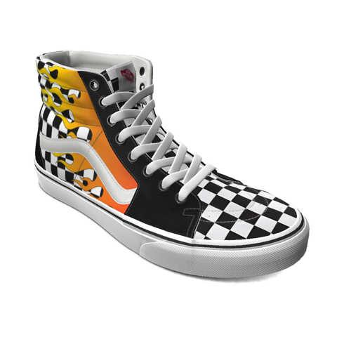 Vans Customs Flame Checkerboard Sk8-hi (customs)