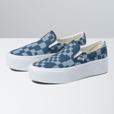 Vans Multi Check Classic Slip-on Stackform (blue)