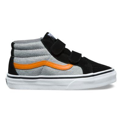 Vans Kids Suede & Jersey Sk8-mid Reissue V (gray Black)