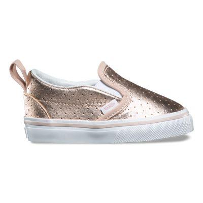 Vans Toddler Perf Leather Slip-on V (rose Gold)