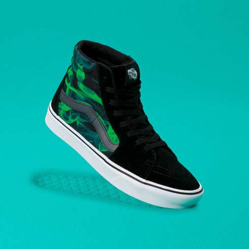 Vans Comfycush Sk8-hi (after Dark Black/green)