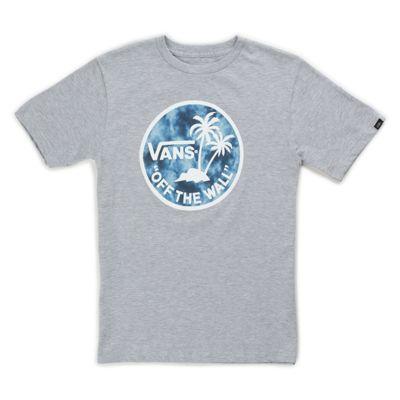 Vans Boys Dual Palm Logo Fill T-shirt (athletic Heather-dark And Stormy)