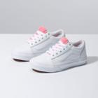 Vans Kids White Giraffe Old Skool (true White/strawberry Pink)