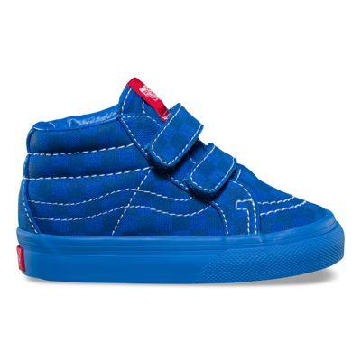 Vans Toddler Mono Checkerboard Sk8-mid Reissue V (blue/blue)