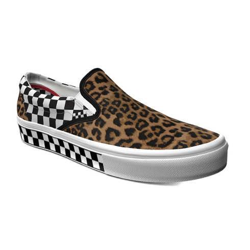 Vans Customs Leopard Checkerboard Skate Slip-on (customs)