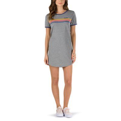 Vans Night Fever Tee Dress (grey Heather)